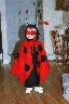 In ladybug costume