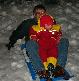 Ben and Jim sledding