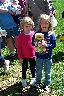 Madeline and Hayley with rabbit